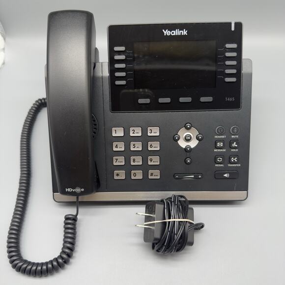 Yealink SIP T46S VoIP IP Business Phone Black Gigabit HD Display Tested - Picture 2 of 10